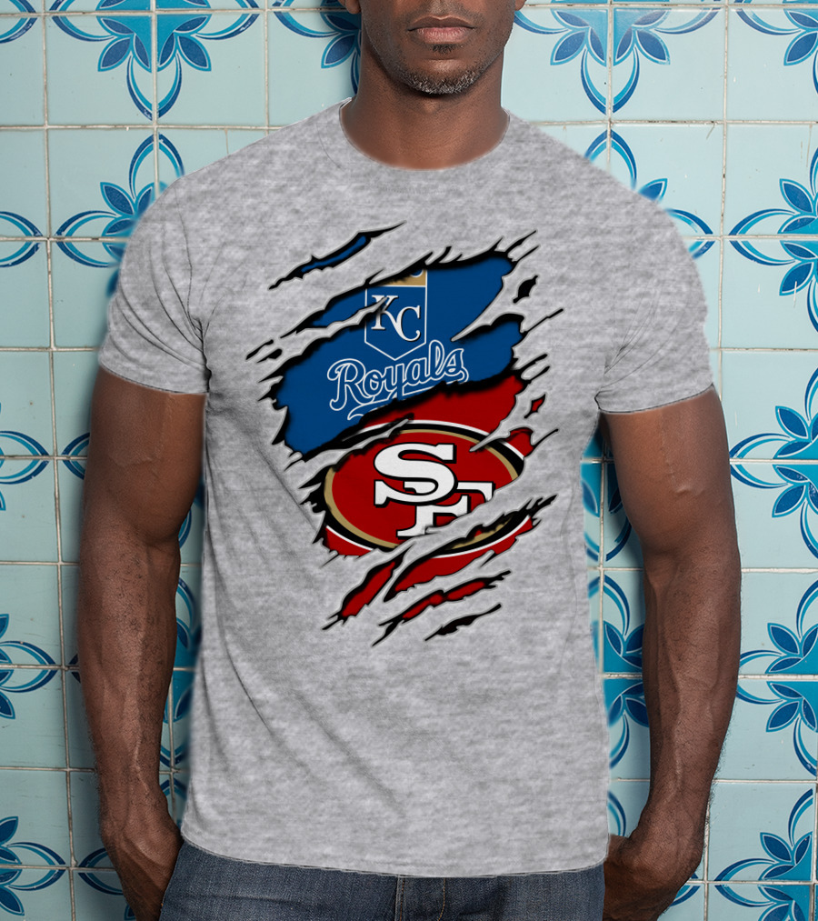 Kc Royals Sf 49ers Logo Mashup T-Shirt