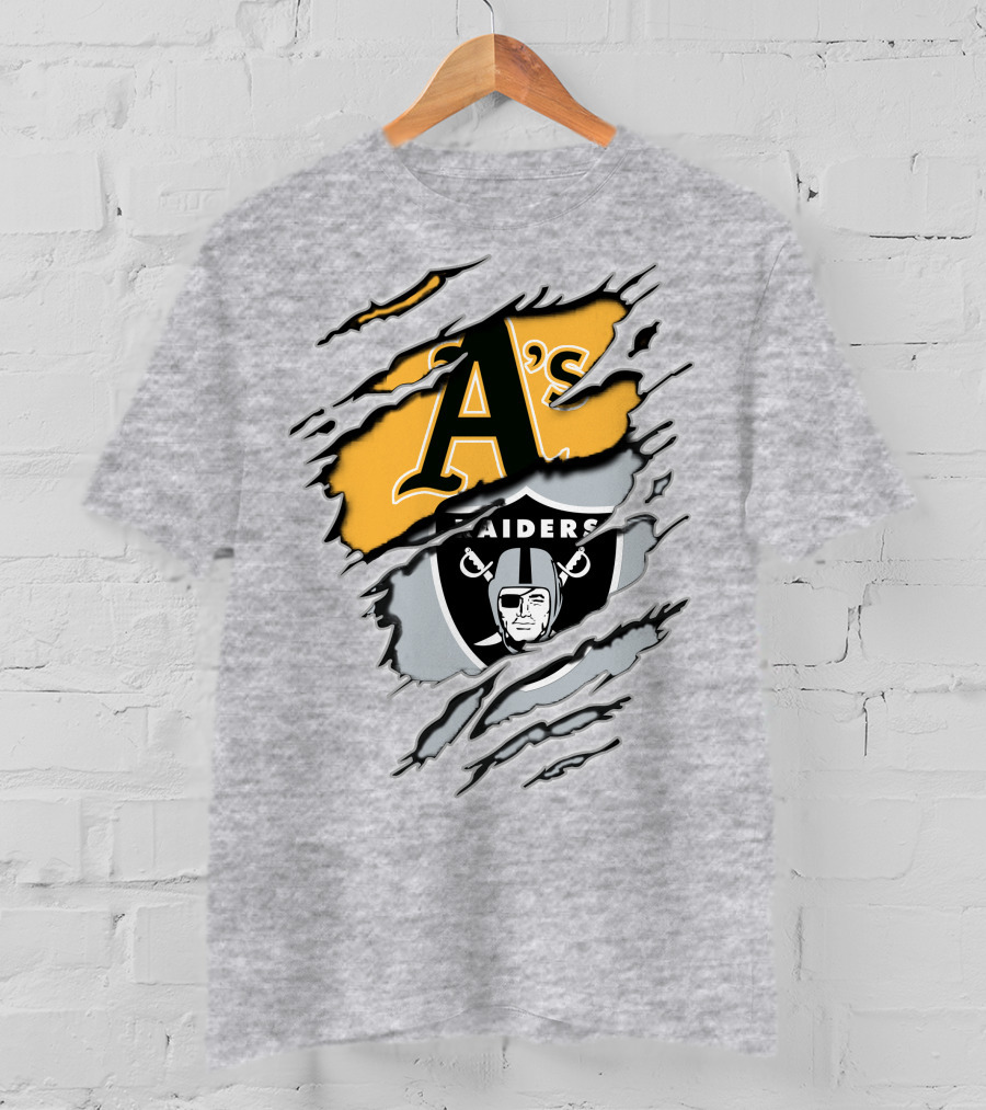 Oakland A's And Raiders Crossover T-Shirt