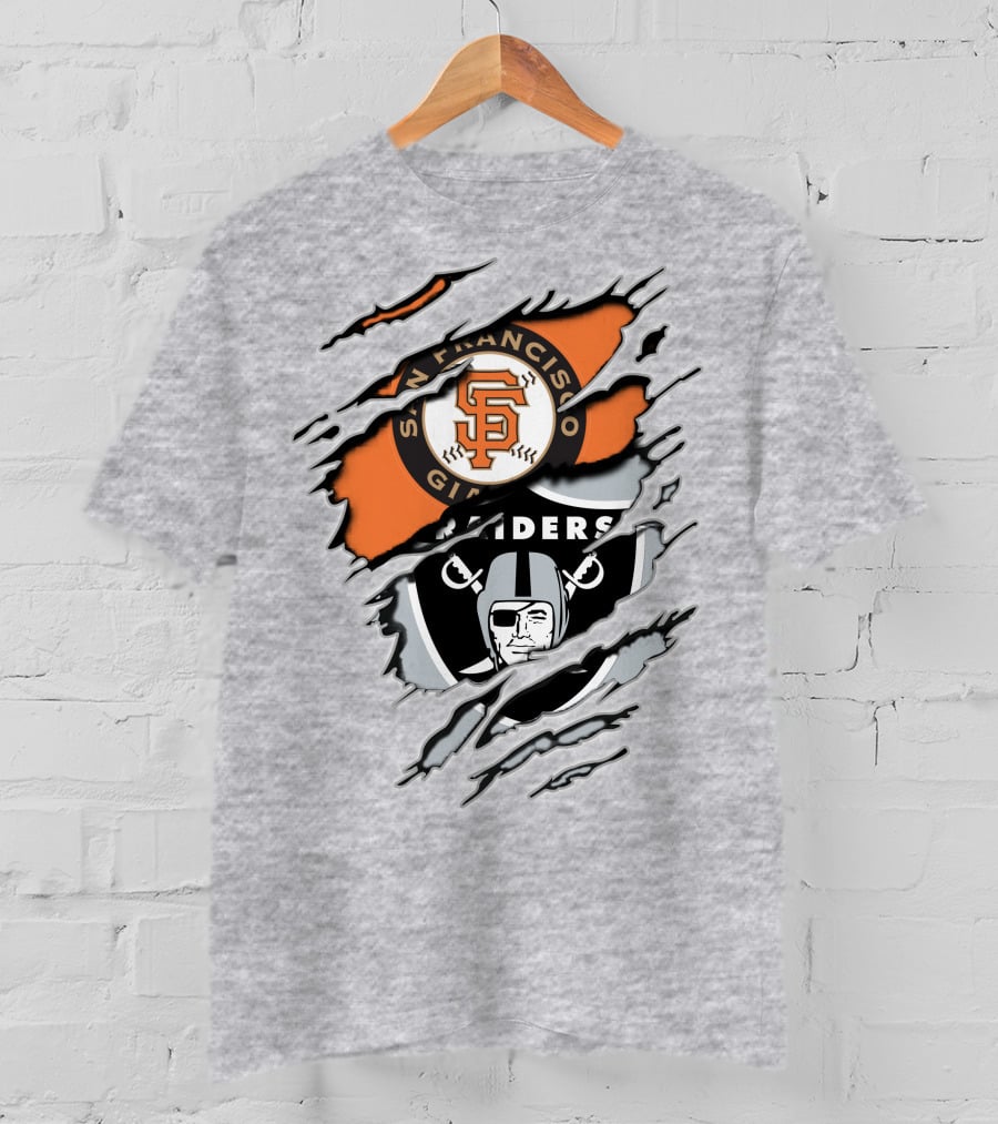 San Francisco Giants Raiders Logo Mashup T-Shirt