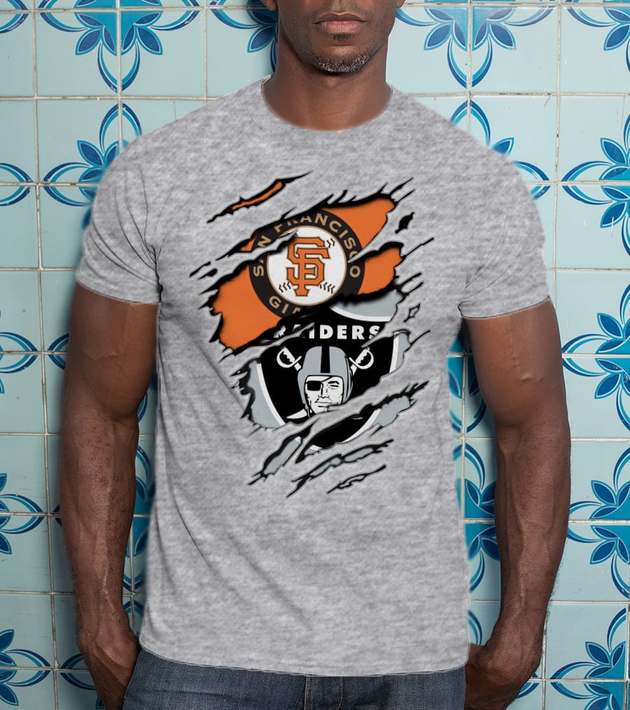 San Francisco Giants Raiders Logo Mashup T-Shirt