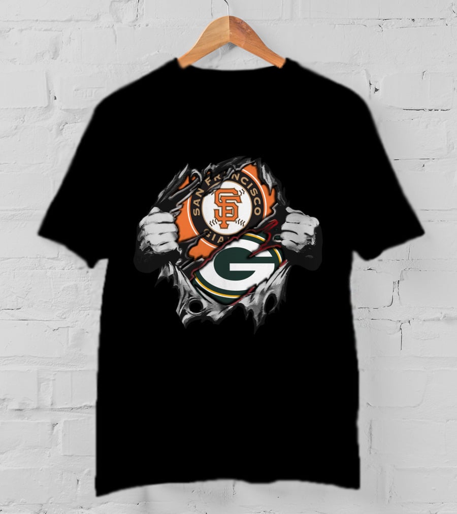 Packers Green Bay Giants San Francisco Peeling Hands T-Shirt
