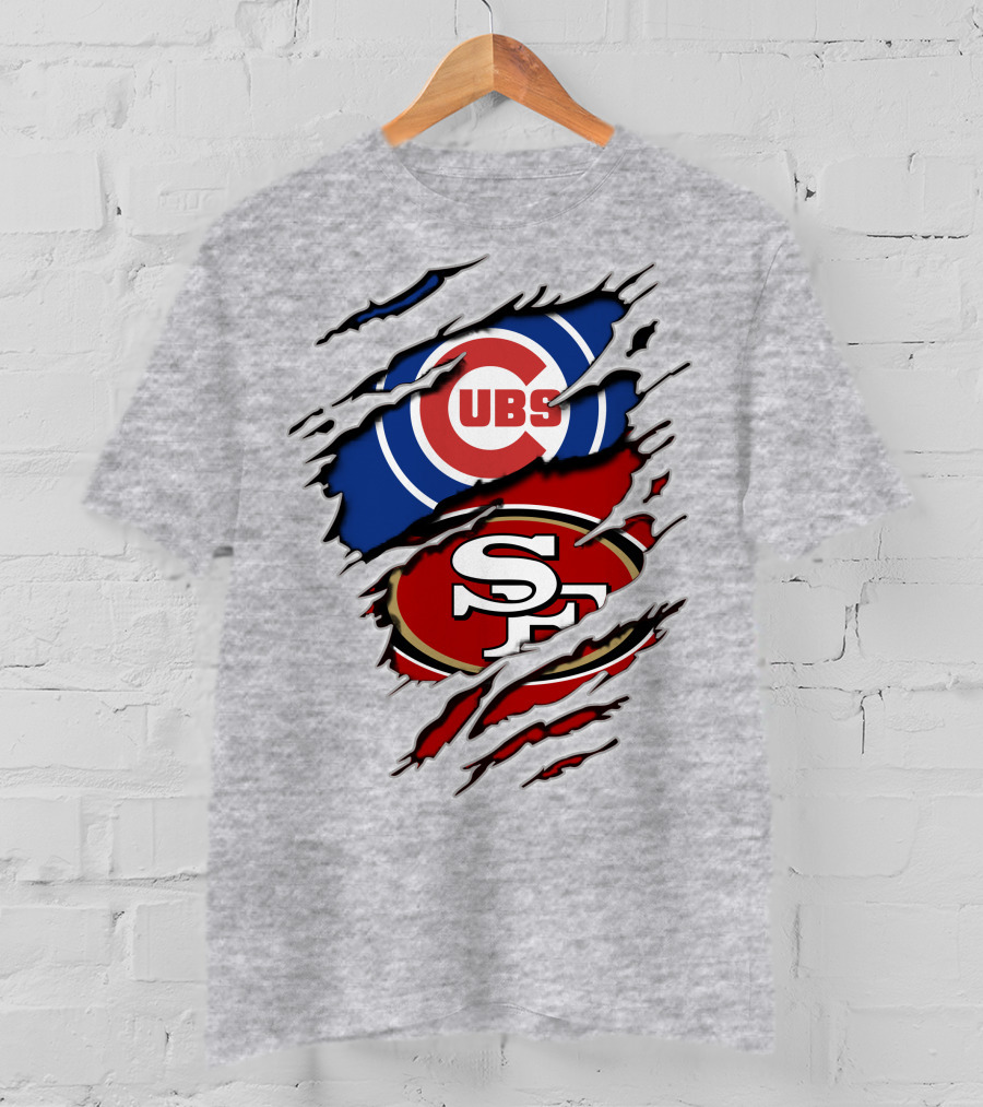 Cubs San Francisco Forty-Niners Torn T-Shirt