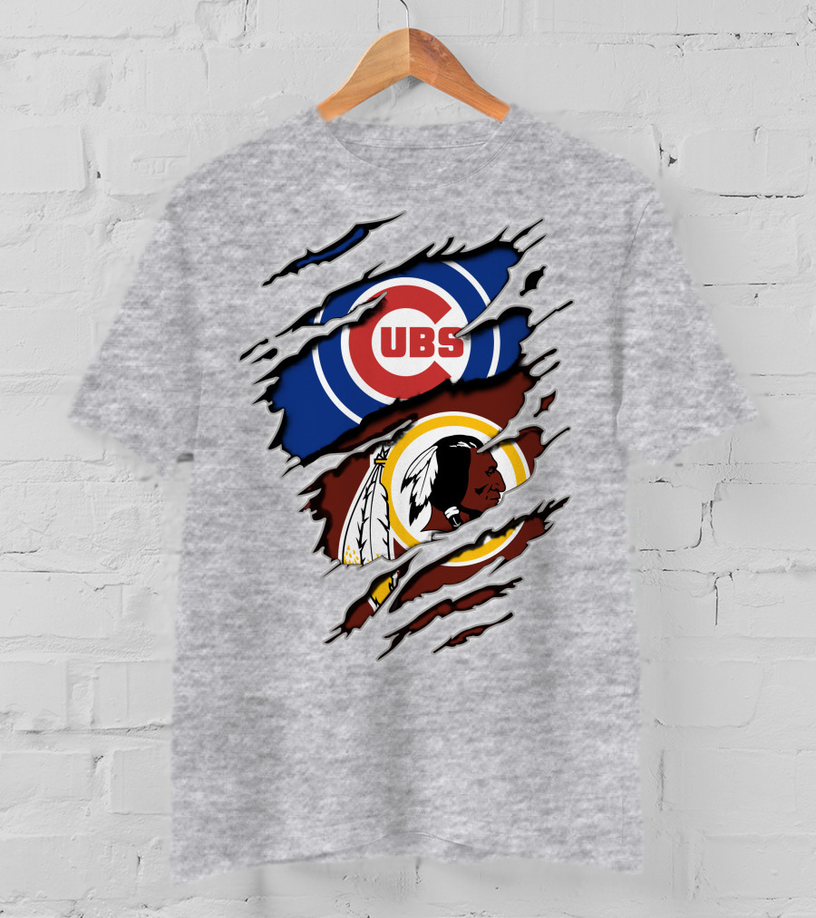 Cubs And Redskins Logos Combined T-Shirt