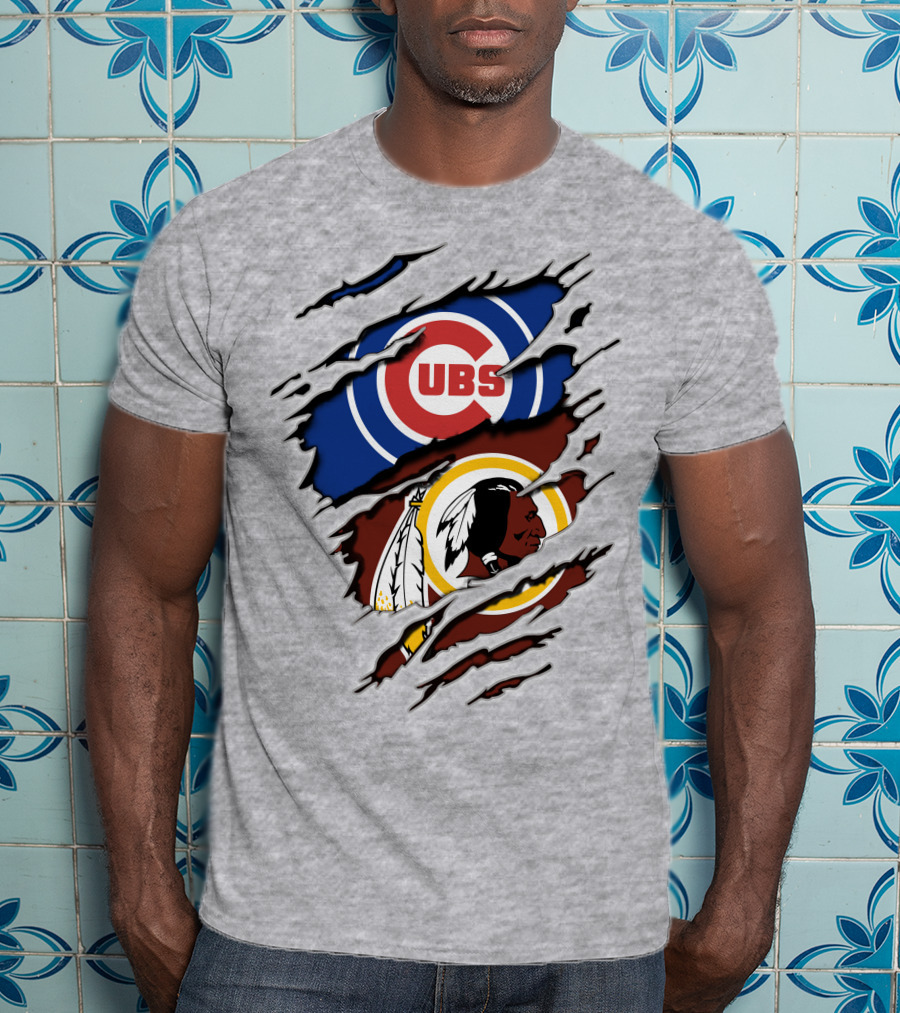 Cubs And Redskins Logos Combined T-Shirt