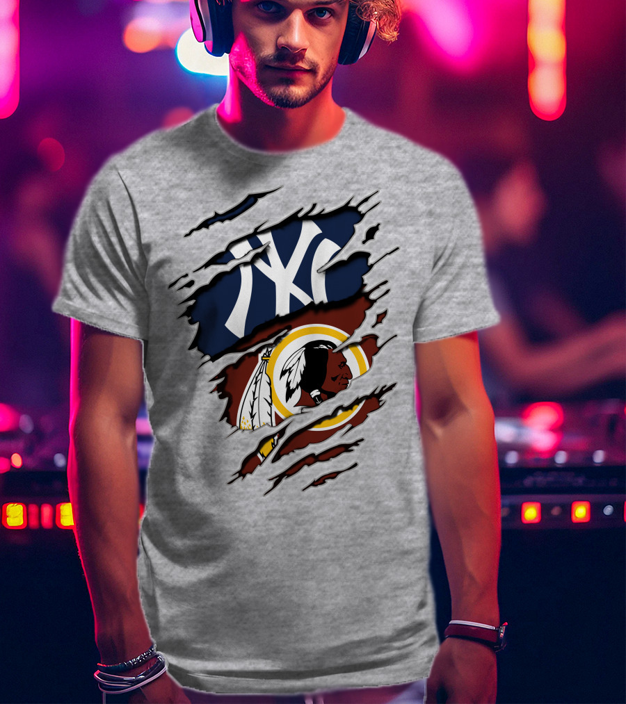 Yankees Redskins Logo Mashup T-Shirt
