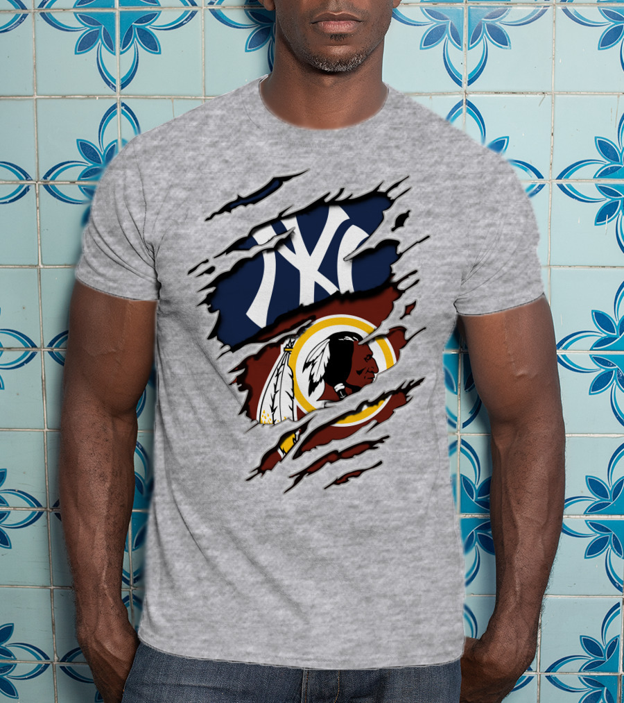 Yankees Redskins Logo Mashup T-Shirt
