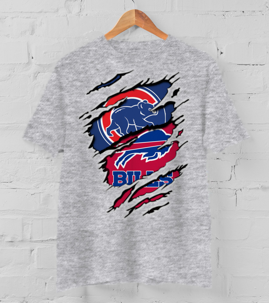 Bills Cubs Buffalo Football Chicago Baseball Crossover T-Shirt