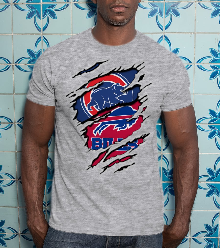 Bills Cubs Buffalo Football Chicago Baseball Crossover T-Shirt