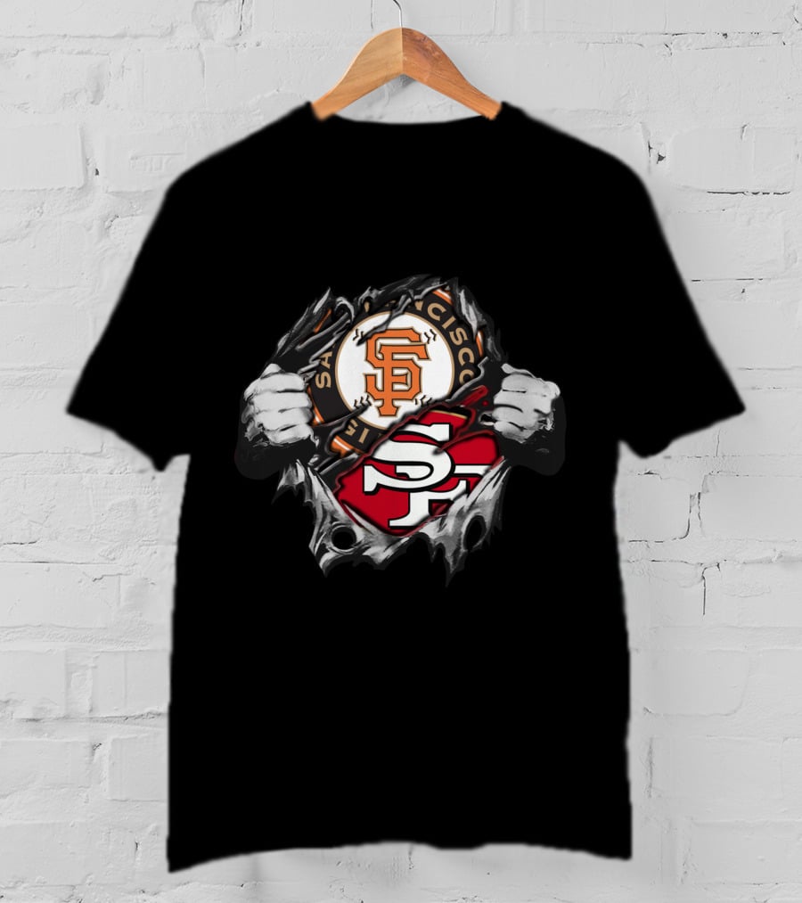 San Francisco 49ers And Giants Logo Fusion T-Shirt