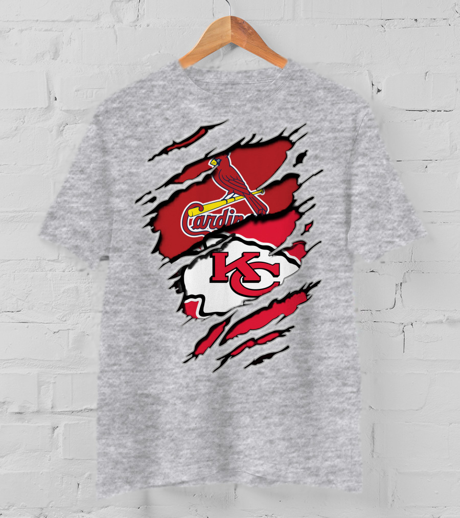 Kansas City Chiefs St. Louis Cardinals Torn T-Shirt