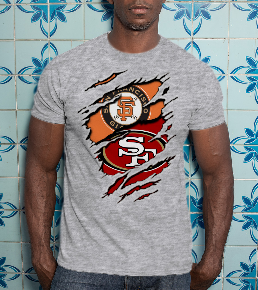 San Francisco Giants 49ers Crossover Logo T-Shirt