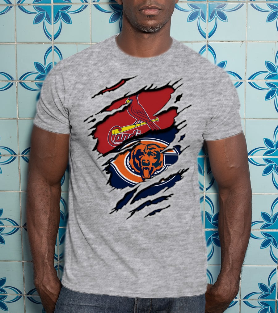 Cardinals Bears Claw Marks Sports T-Shirt