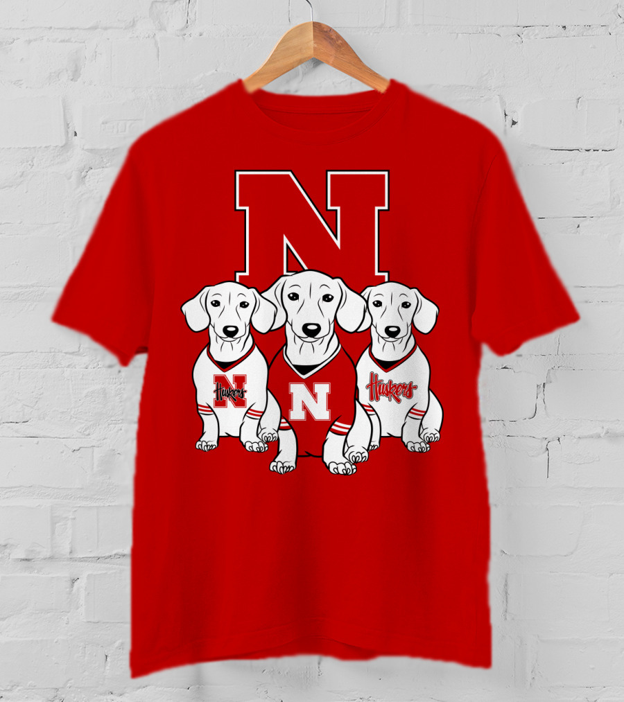 Nebraska Huskers Dachshund T-Shirt