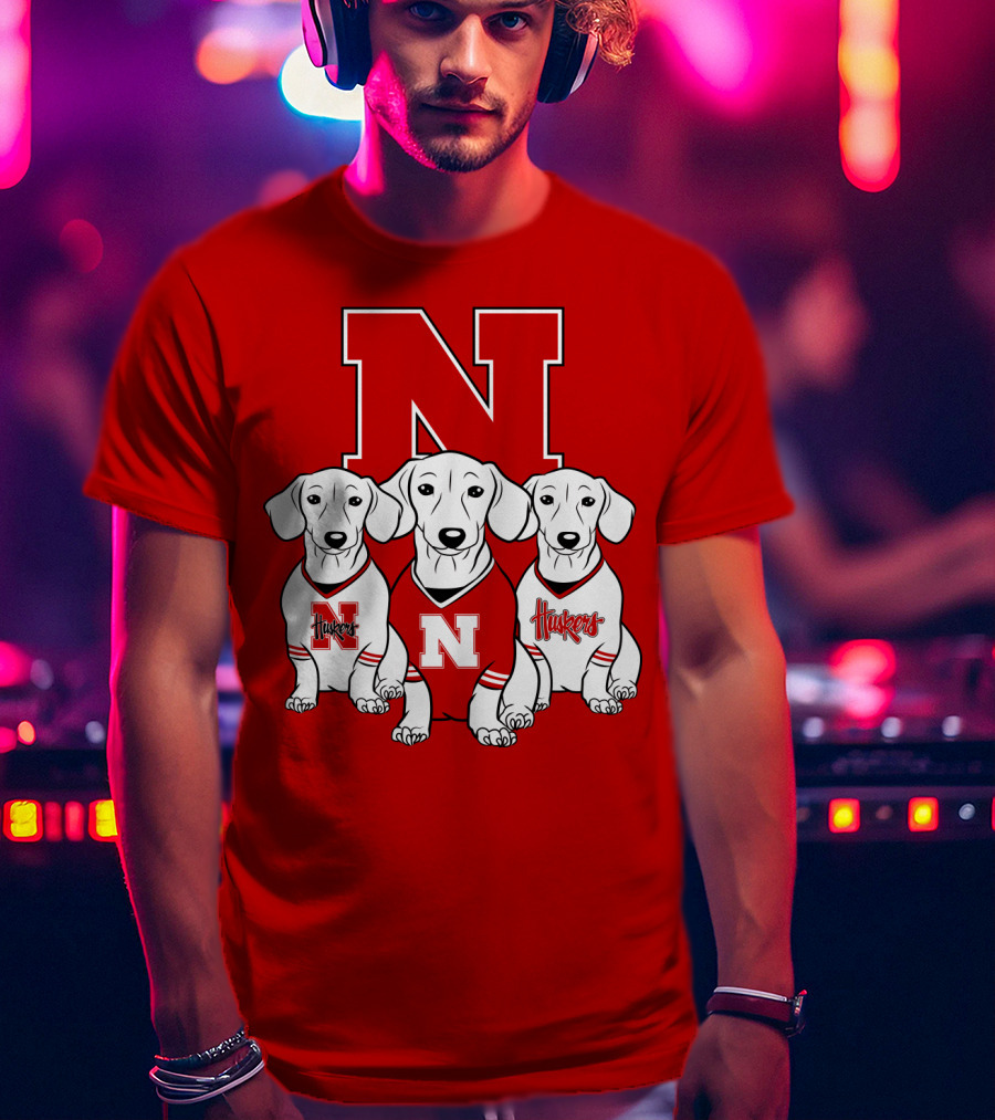 Nebraska Huskers Dachshund T-Shirt