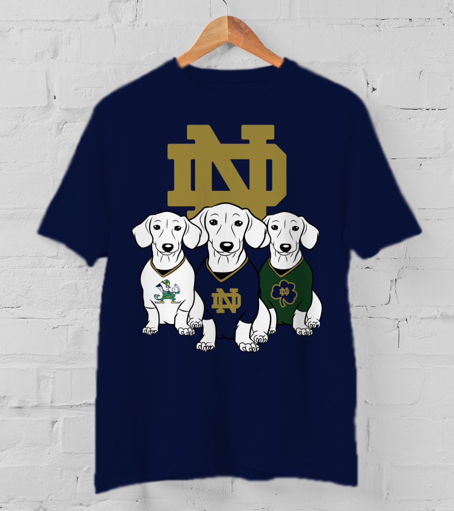 Dachshund Notre Dame Fighting Irish T-Shirt