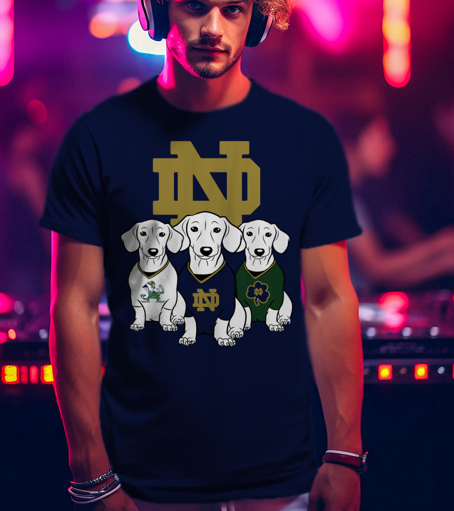 Dachshund Notre Dame Fighting Irish T-Shirt