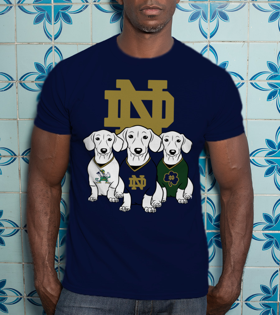Dachshund Notre Dame Fighting Irish T-Shirt
