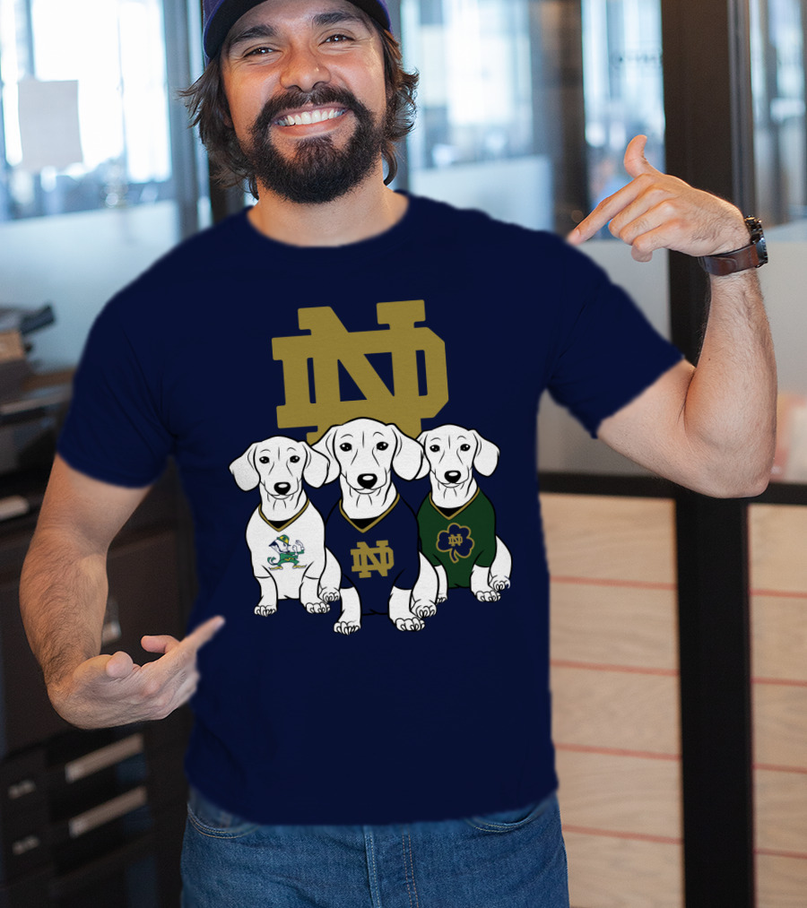 Dachshund Notre Dame Fighting Irish T-Shirt