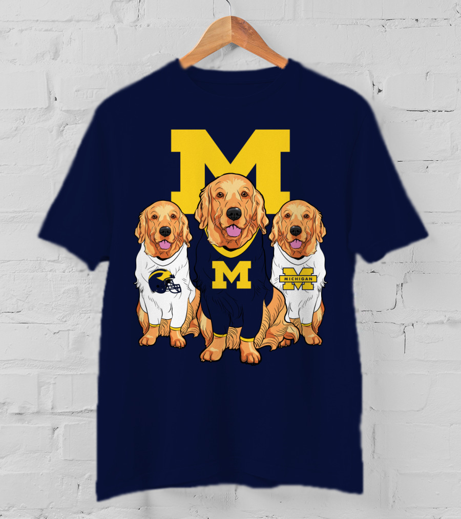 Michigan Wolverines Golden Retriever T-Shirt