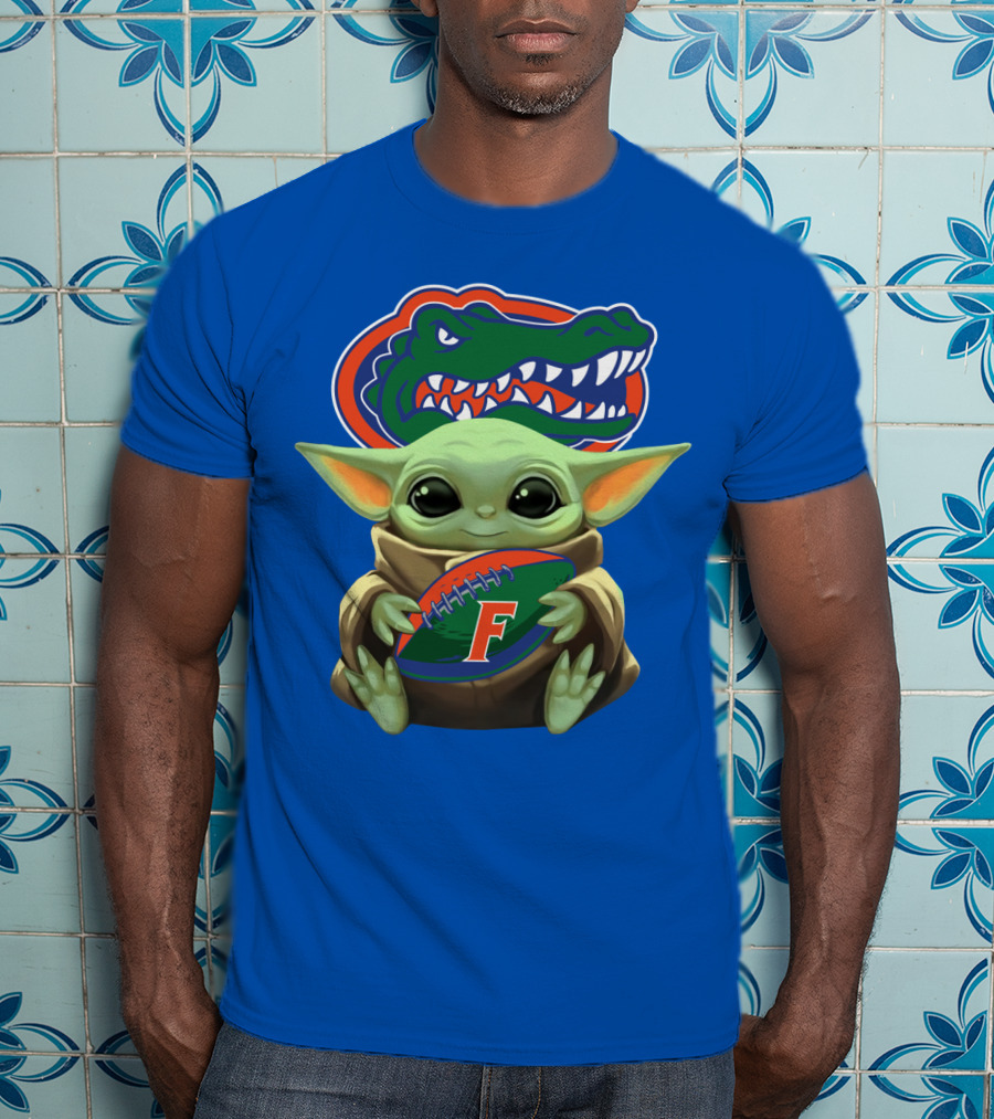 Baby Yoda Florida Gators Football Fan T-Shirt