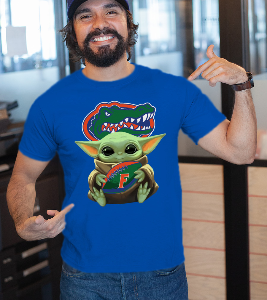 Baby Yoda Florida Gators Football Fan T-Shirt