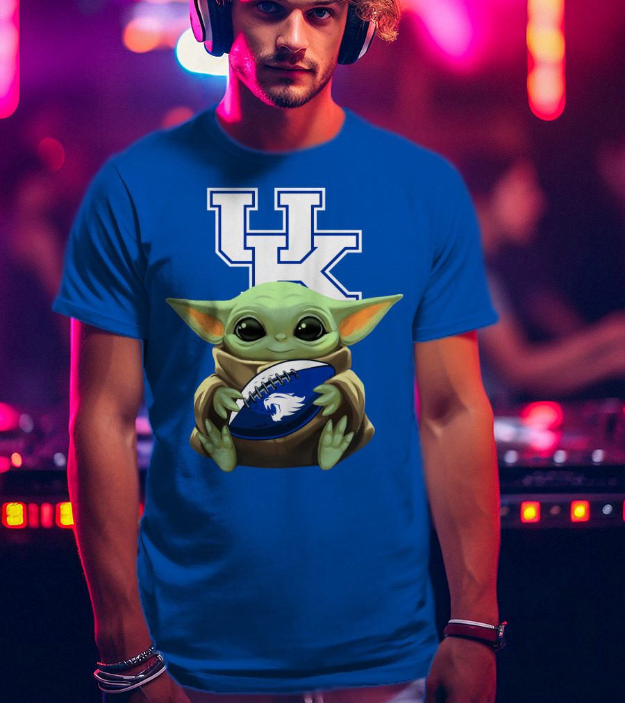 Baby Yoda UK Wildcats Football Fan T-Shirt