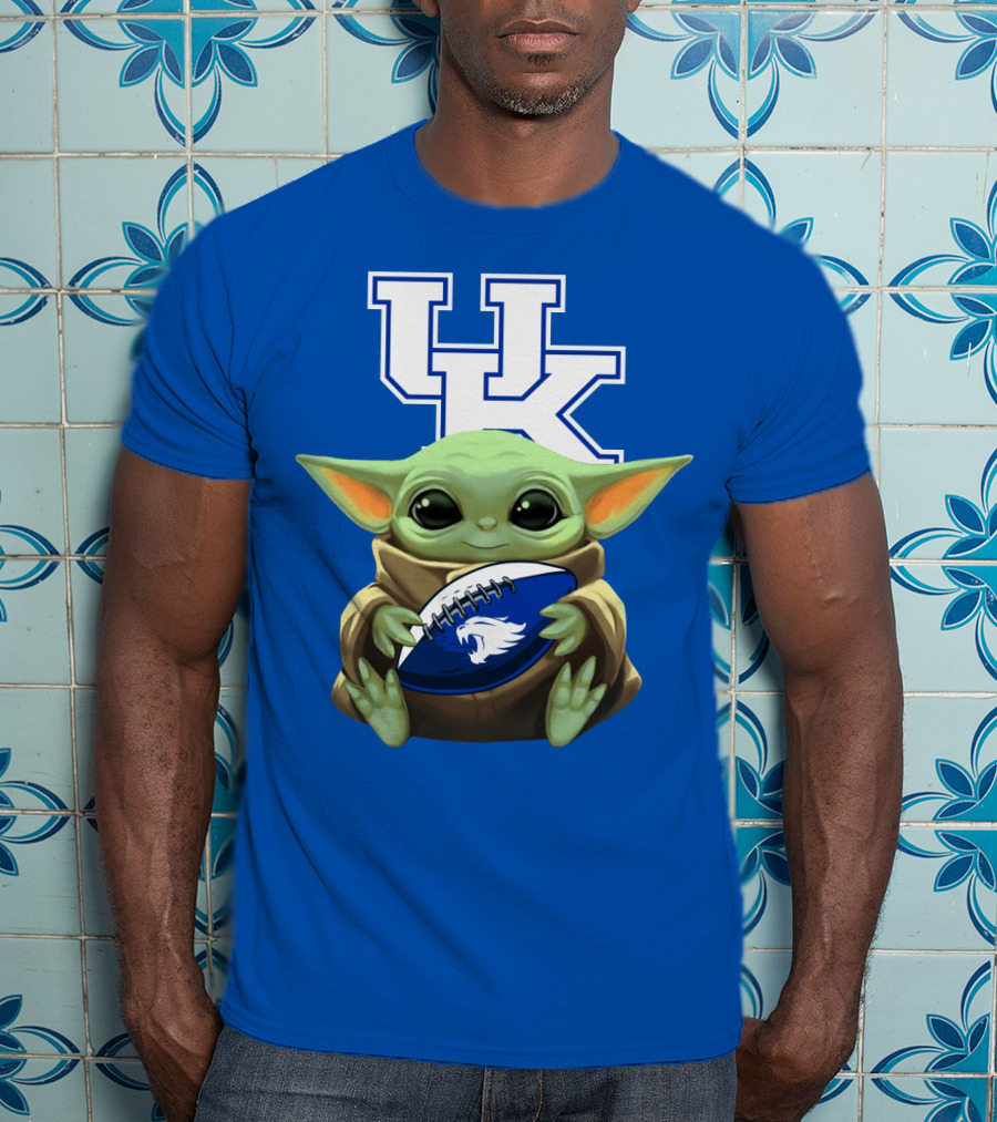 Baby Yoda UK Wildcats Football Fan T-Shirt