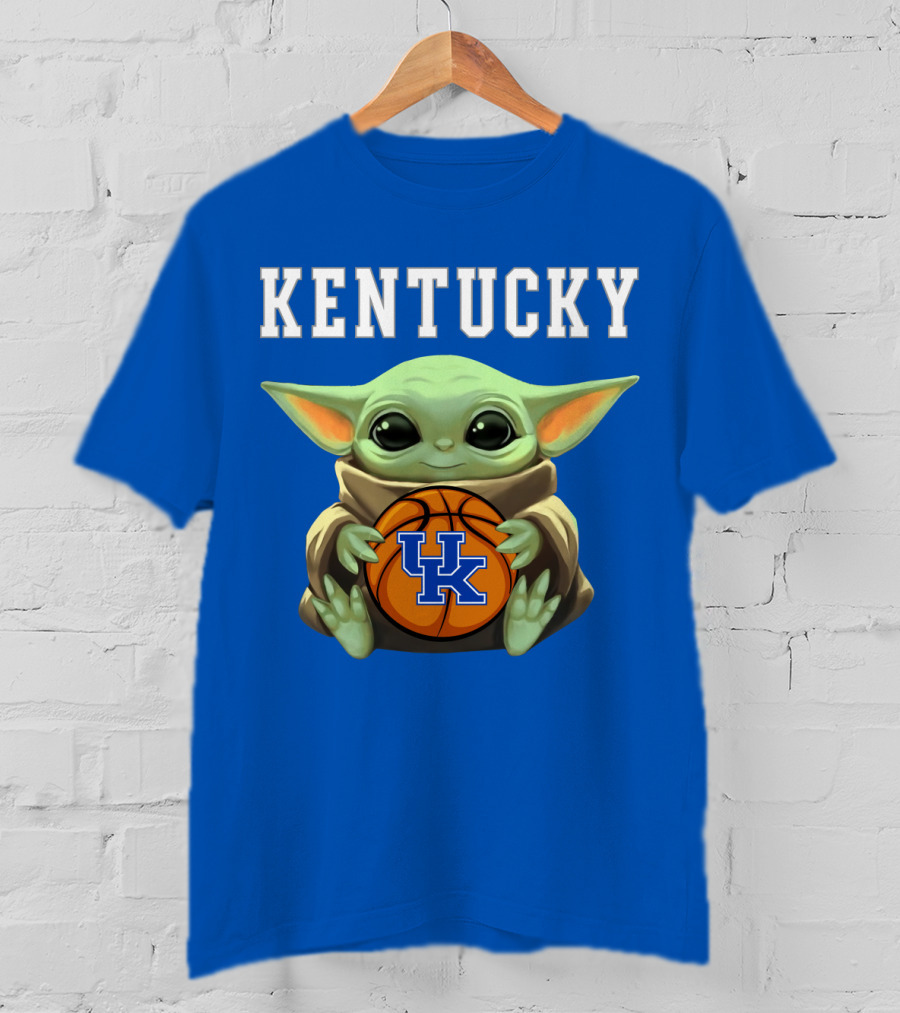 Kentucky Wildcats Baby Yoda Basketball T-Shirt