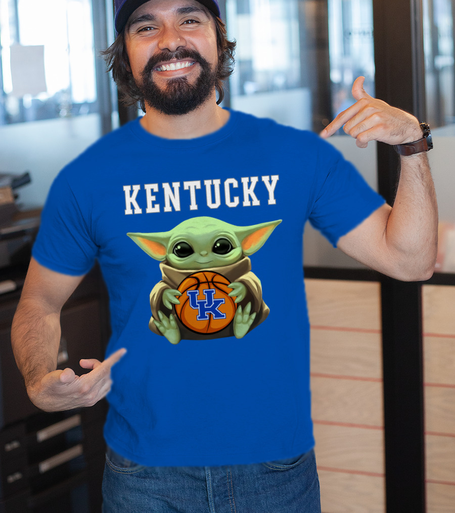 Kentucky Wildcats Baby Yoda Basketball T-Shirt