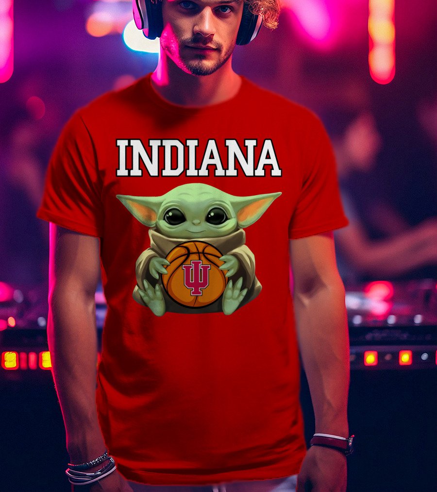 Indiana Baby Yoda IU Basketball T-Shirt