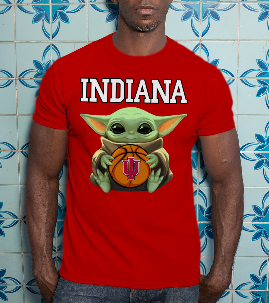 Indiana Baby Yoda IU Basketball T-Shirt