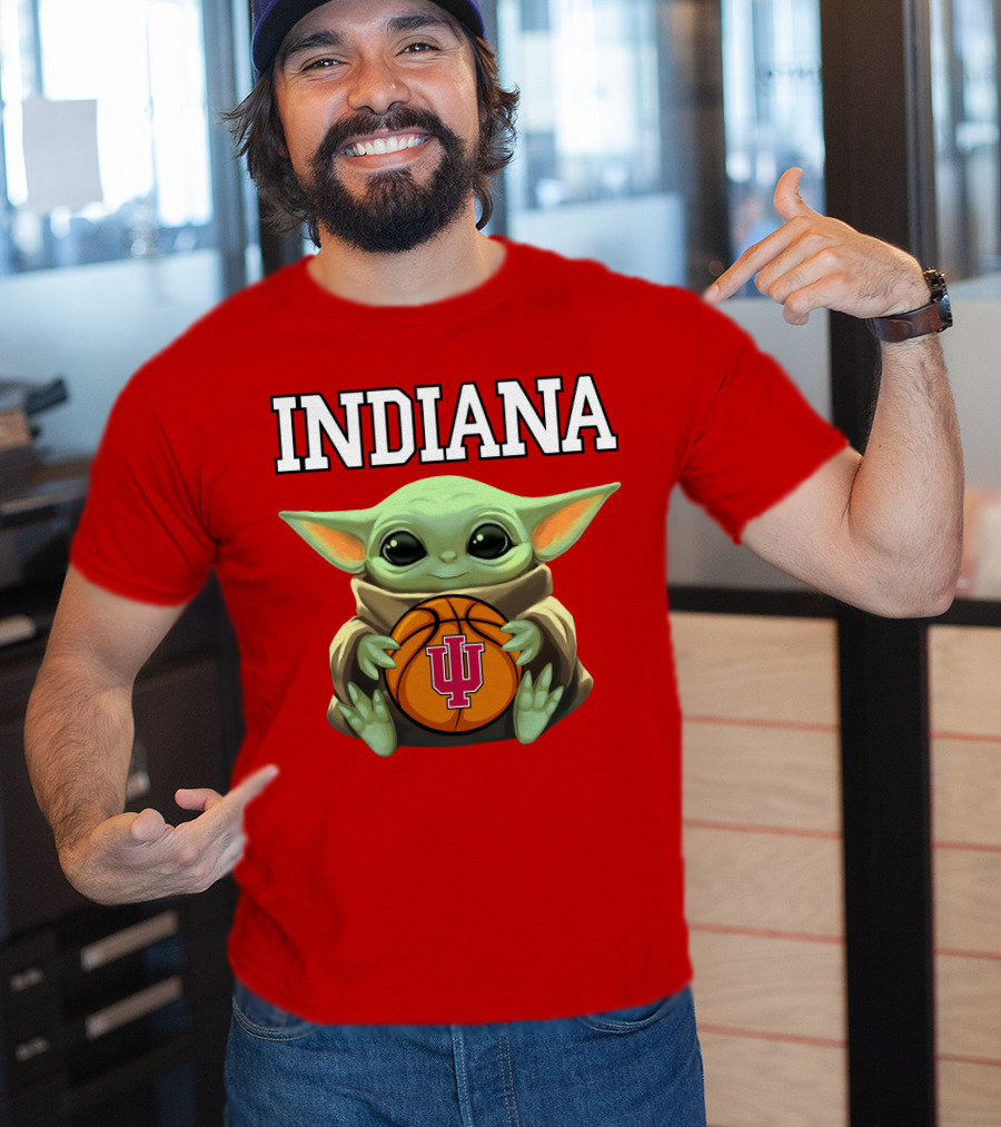 Indiana Baby Yoda IU Basketball T-Shirt