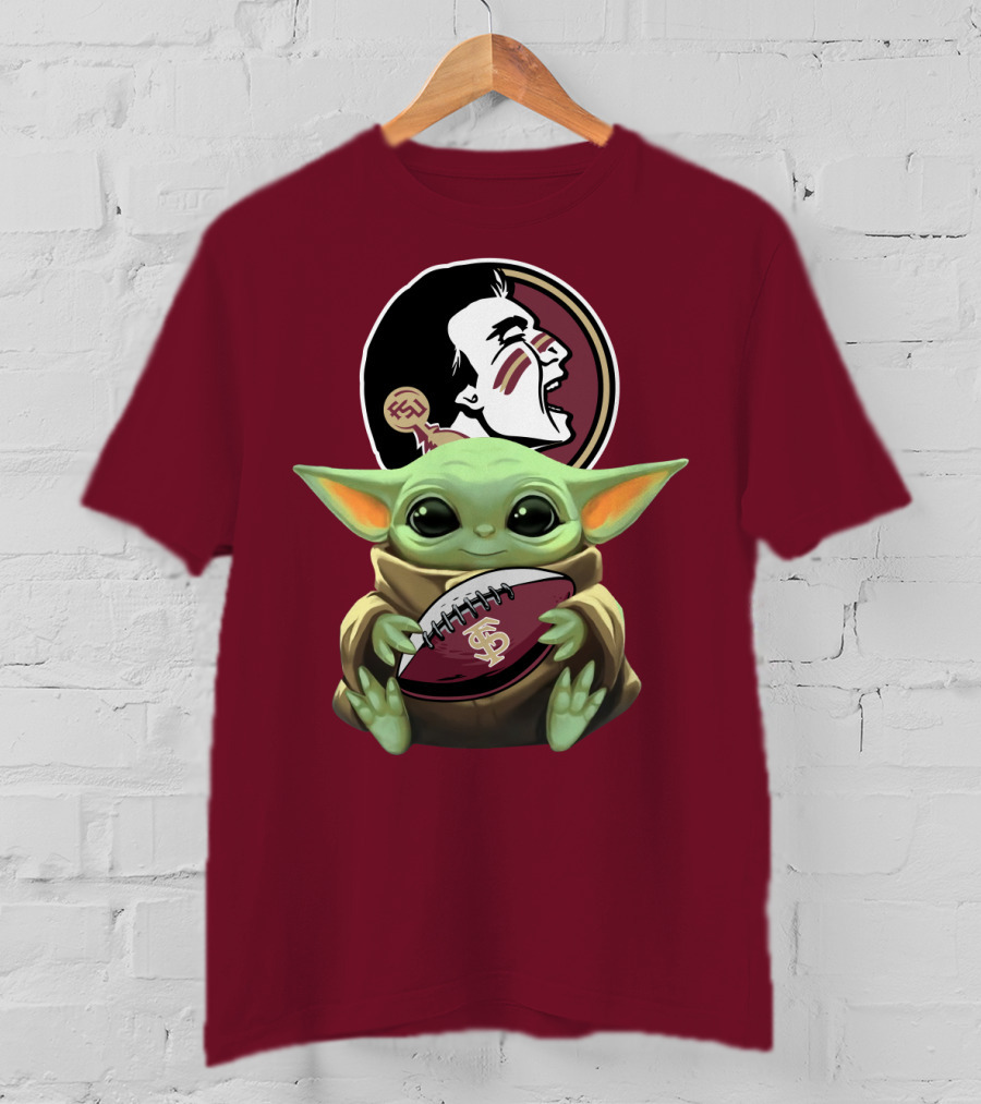 Baby Yoda Seminoles Football FSU T-Shirt
