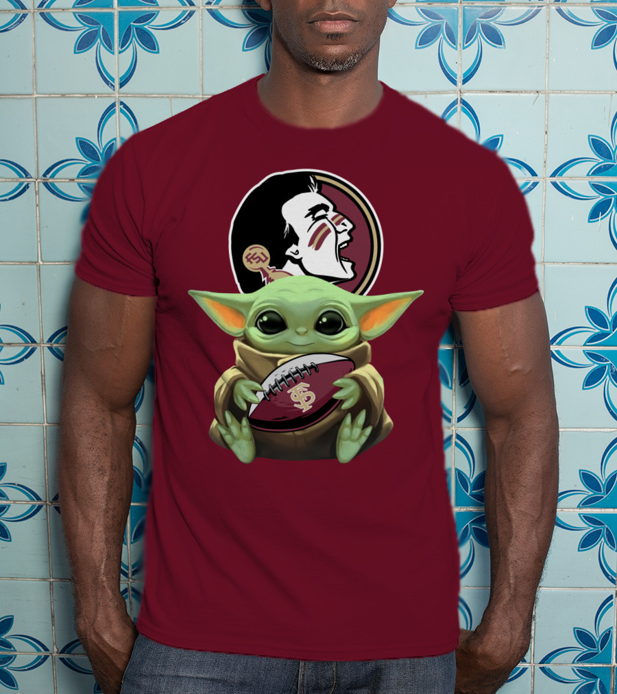 Baby Yoda Seminoles Football FSU T-Shirt