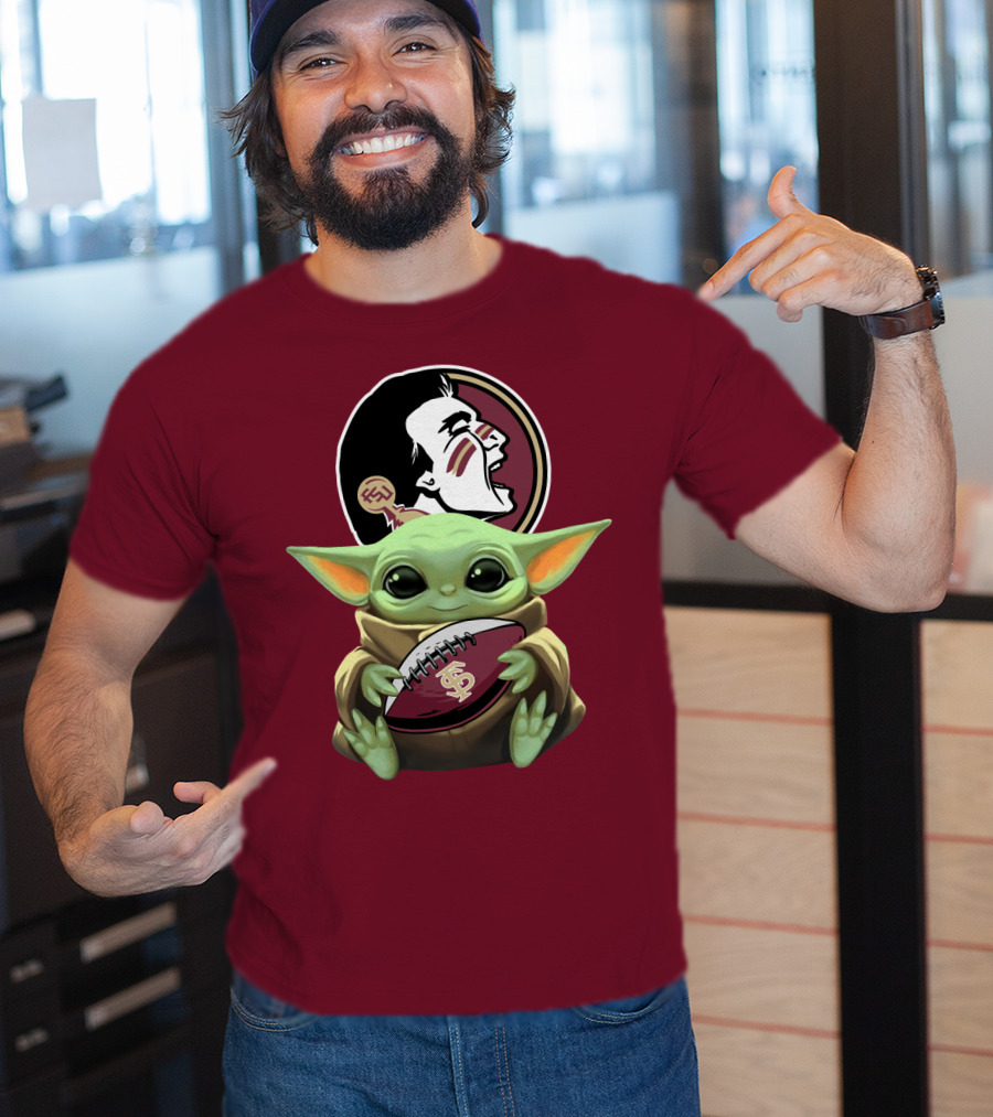 Baby Yoda Seminoles Football FSU T-Shirt