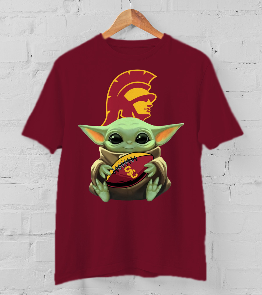 Baby Yoda USC Trojans Football T-Shirt