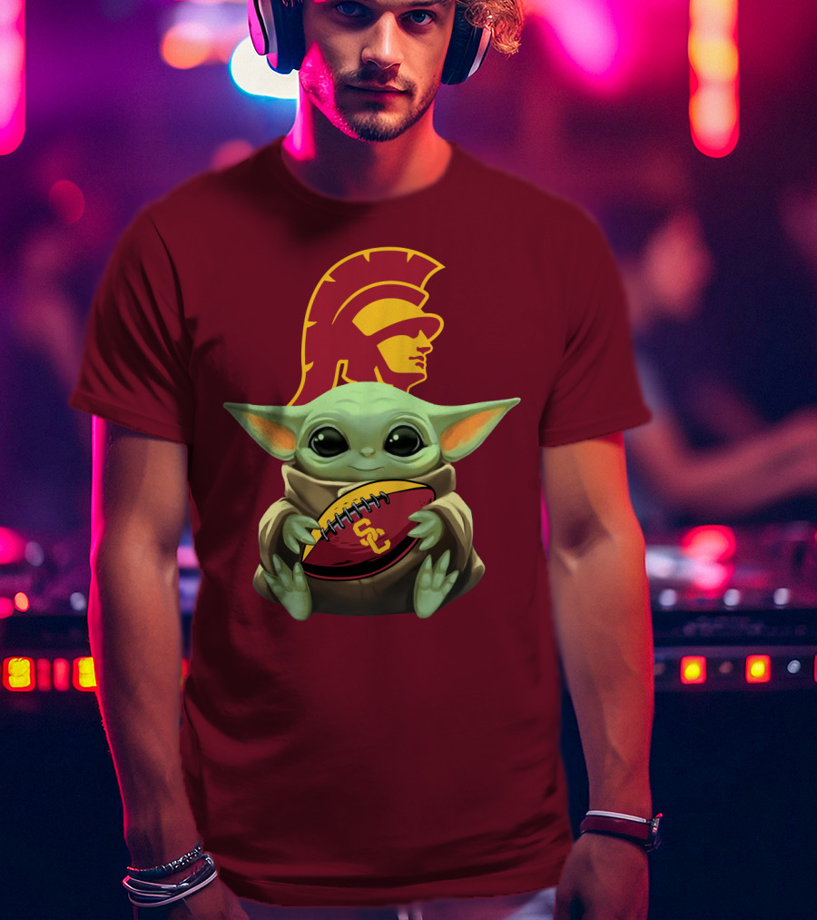Baby Yoda USC Trojans Football T-Shirt