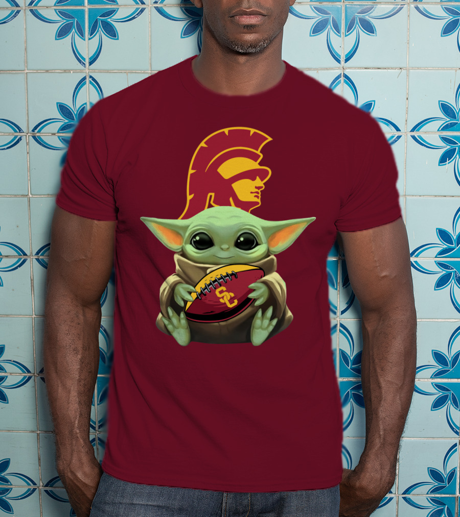 Baby Yoda USC Trojans Football T-Shirt