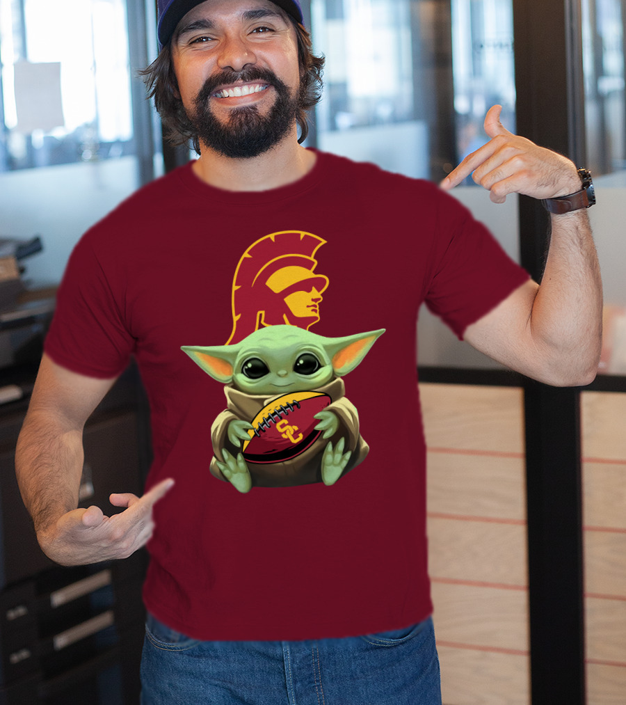 Baby Yoda USC Trojans Football T-Shirt