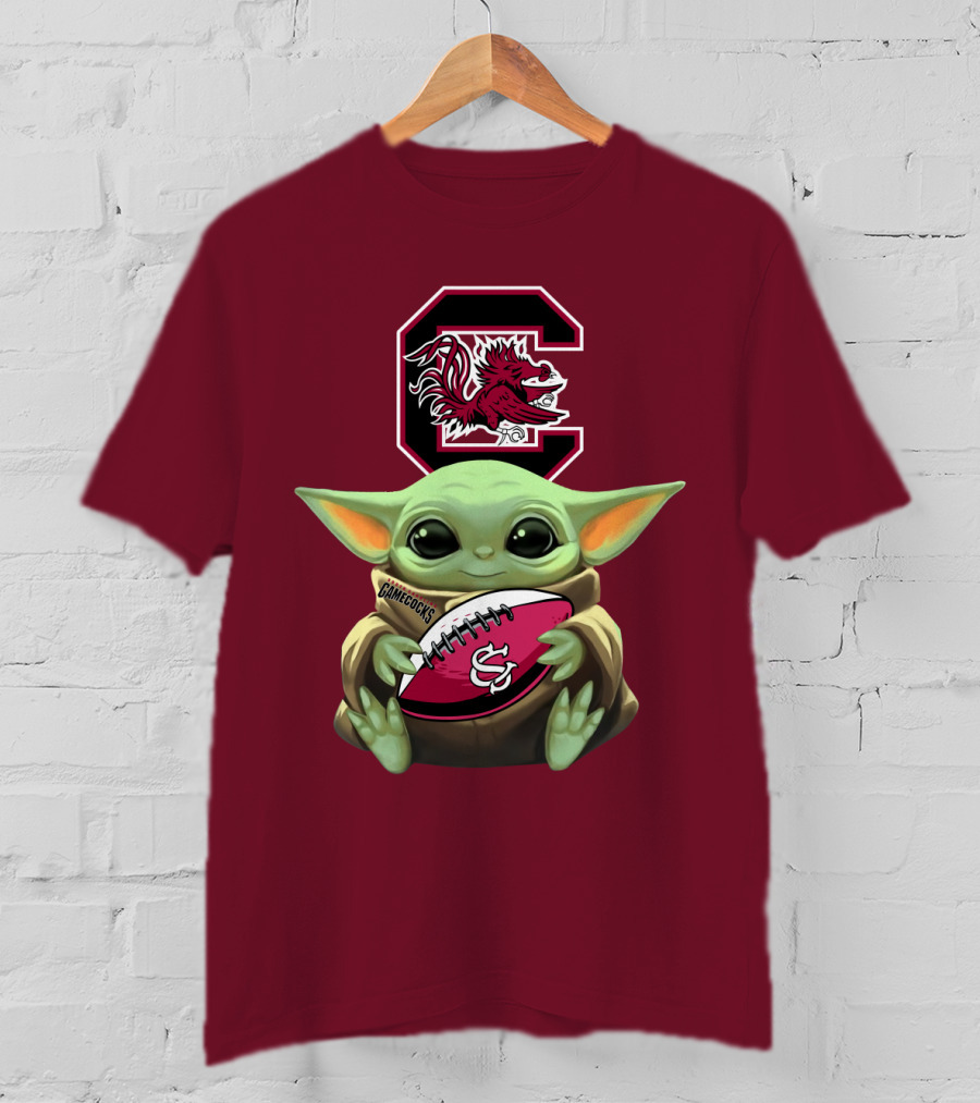 Baby Yoda Gamecocks South Carolina Football Fan T-Shirt