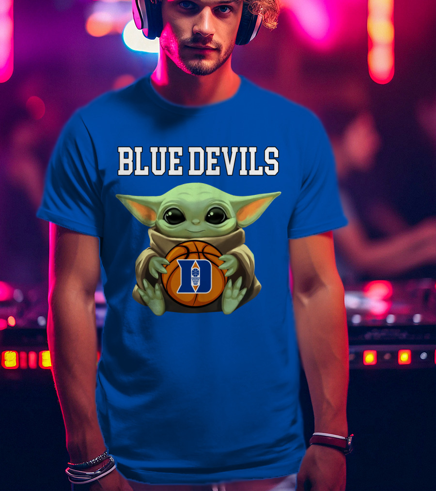 Baby Yoda Blue Devils Basketball T-Shirt