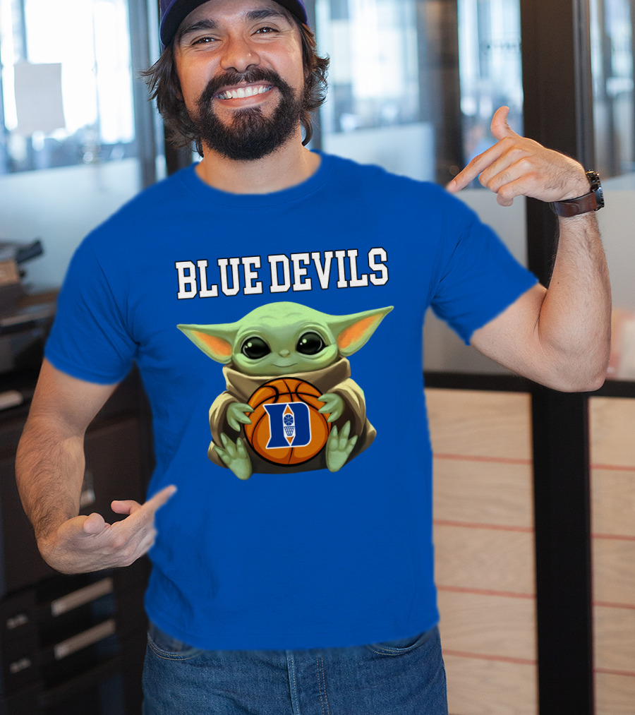 Baby Yoda Blue Devils Basketball T-Shirt