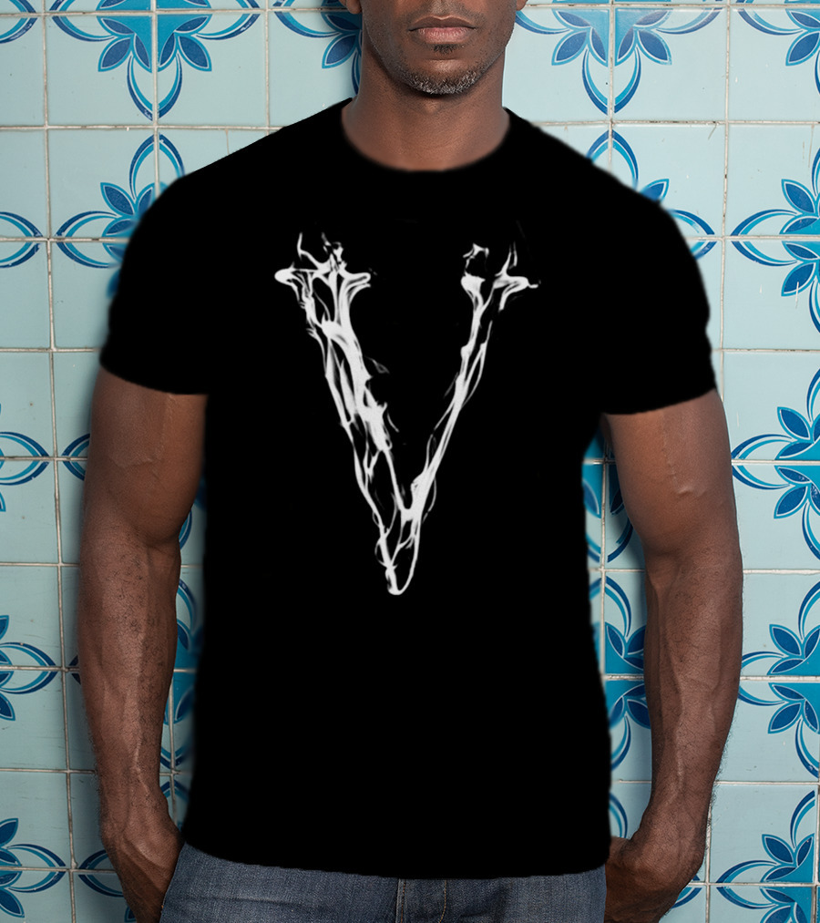 Vlone Official Flame V Logo Black T-Shirt