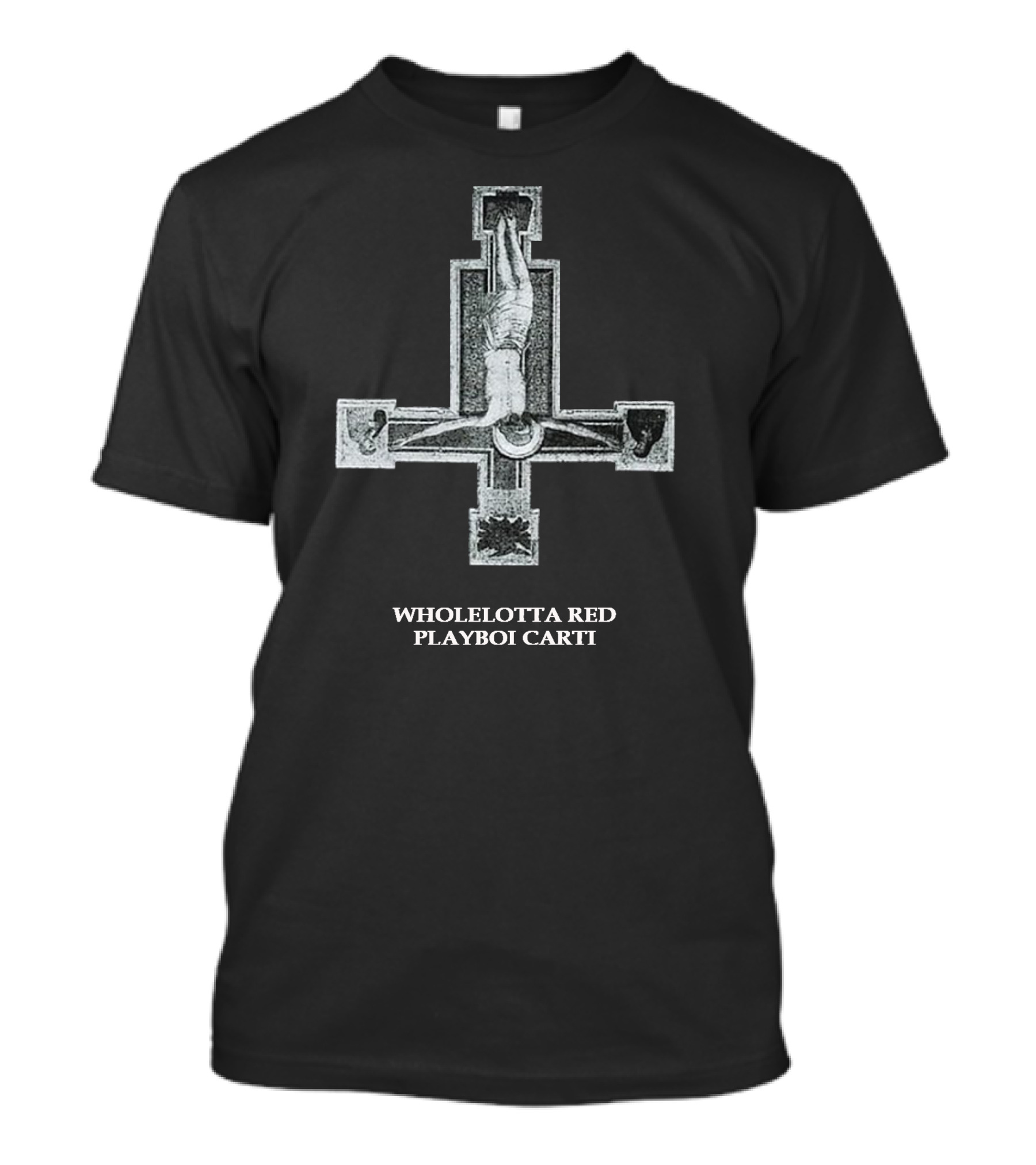 Wholelotta Red Playboi Carti Unknown Figure Cross T-Shirt