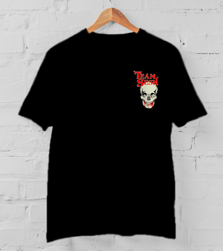 Team Sesh Skull Faces Of Sesh Pullover Hood T-Shirt