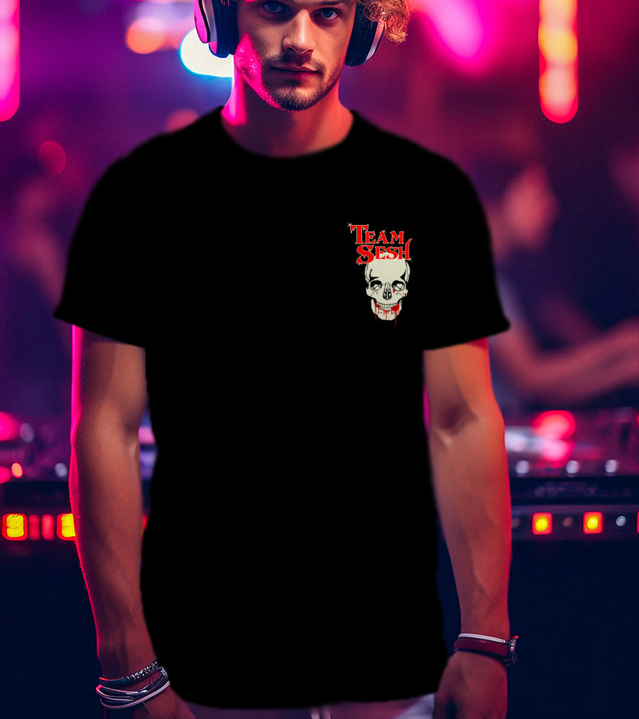 Team Sesh Skull Faces Of Sesh Pullover Hood T-Shirt