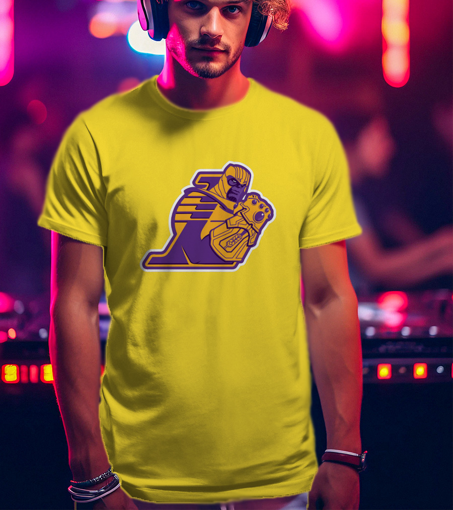 LA Lakers Thanos Infinity Gauntlet Mashup T-Shirt