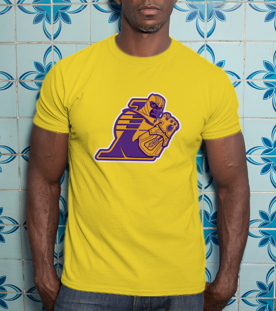 LA Lakers Thanos Infinity Gauntlet Mashup T-Shirt