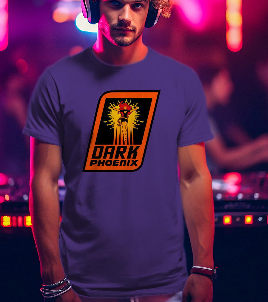 Dark Phoenix NBA X-Men Crossover Logo Design With Fiery Character T-Shirt