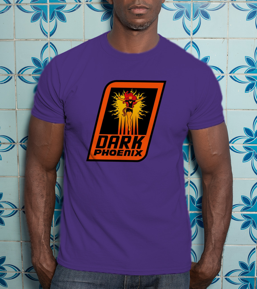 Dark Phoenix NBA X-Men Crossover Logo Design With Fiery Character T-Shirt